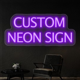 Custom Neon Sign, Personalized Text/Logo/Name/Number/Word, USB Dimmable RGB-Free Single-Color, Easy Installation Vinyl Wall Light