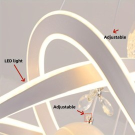 Modern 3-Light Acrylic Pendant Fixture with 3-Color Dimming (3000K/6000K/4500K) - Sleek Metallic Finish, Space-Inspired Design for Dining Room, Bedroom, or Bar - Hardwares Included, Remote Control Not Included