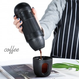 Electric Capsule Coffee Maker, Portable Espresso Machine with Manual Brewing Tool for Travel RV Office, Espresso Machine Portable, Fully Automatic Coffee Machine, Car Coffee Maker, Espresso Coffee Machine with Grinder, Coffee Bean Machine, Rv Coffee Solution, Manual Espresso Brewing, Capsule Coffee Machine, Electric Coffee Maker, Compact Design, Minimalist Coffee Appliance, Automatic Operation, Durable Construction, Outdoor, Espresso Enthusiasts