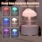 [Rain Cloud Aroma Diffuser] 7-Color Mushroom-Shaped Rain Cloud Aroma Diffuser | Waterfall Night Light with Mist Humidifier, Desk Simulation Water Droplet Sound, USB-Powered (White) - 1pc