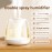 USB powered color transparent humidifier with continuous and intermittent spray, seven color night light, silent mist, easy to add water, suitable for living room, bedroom, office, living room accessories | decorative humidifier | USB power supply mo