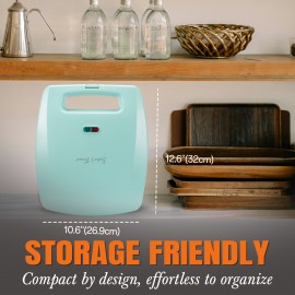 12X2.2 Inch Mini Electric Donut Maker - Aqua Blue, Multi-Donut Maker for Kids & Family, Bite-Sized Donuts, Perfect for Snacks & More, Donut Making Machine Donut Maker Donut Making Equipment, Kitchen Appliance