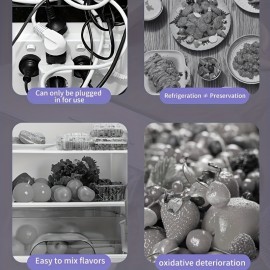 Portable Wireless Vacuum Sealer Machine, USB Rechargeable, with Type-C Connector, for Kitchen Food Preservation, Suitable for Snacks, Fresh Fruits, Nuts, and Pet Foo