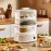 3-Tier Digital Steamer with Auto Shutoff - Fast, Healthy Cooking for Vegetables, Meats & Grains | Stackable Baskets & Timer | 110-130V US Plug