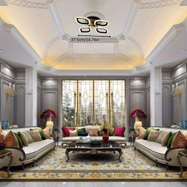 [Minimalist Creative Design] 4-Head Modern Elegant LED Ceiling Light | Three-Color Changing Aluminum Acrylic Electroplated Craft | Minimalist Creative Design High-Quality Easy Installation Black White Rose Golden for Living Room Bedroom Study Hallway Bar Dining Area Entryway Indoor Ceiling Lamp Wall Light Ambient Lighting Suitable for Up and Down Switch Control Color Not Included, Contemporary Lighting, Sleek Metallic Finish, Durable Lighting Fixture, Home Decor, Stylish