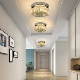 Modern Crystal Ceiling Light, 1pc - Golden or Silvery, Semi-Flush Mount Installation, for Switch Control, Ideal for Bedroom, Living Room, Dining Room, Bar - Includes Installation Hardware, Ceiling Light for Living Room