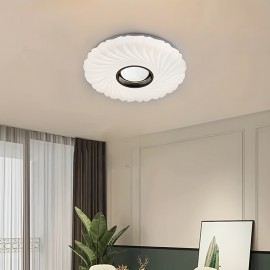 [Ceiling Light] Modern Elegant Minimalist Luxury Rotating Creative Black Golden Silvery Electroplated Acrylic High-Quality Aluminum Round Center Easy Installation Ceiling Light With Three-Color Dimming Suitable For Living Room Bedroom Study Hallway Bar Product Does Not Include Up And Down Switches, Ceiling Light For Living Room/Bedroom, Chandelier For Living Room, Lamp For Bedroom/Living Room/Home, Ceiling Lamps