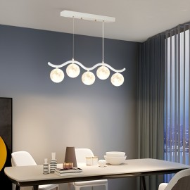 [LED Pendant Light] Modern Minimalist LED 3-Color Dimmable Pendant Light with 3D Printed Design - Semi-Flush Mount, Hardwired, No Battery Needed, 110-240V, Perfect For Kitchen, Dining Room, Or Bar, Kitchen Lighting | Modern Pendant Light | Durable Metal Construction