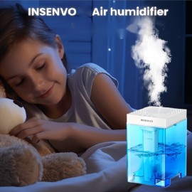 A Must-Have for Stylish Homes This Autumn, The Blue 7.5-Liter Humidifier Comes with Three Adjustable Modes And an Automatic Shut-Off Timer, Suitable for Placement in The Living Room, Bedroom, Office, Apartment, Or on Top of a Flower Pot.