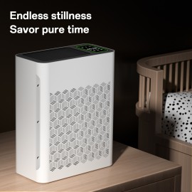 Air Purifiers for Home Large Room Up to 1295 Ft² with PM 2.5 Display Air Quality Sensor, Auto Mode, Timer, HEPA Air Purifier for Bedroom Filters Smoke, Pet Dander, Pollen,Black