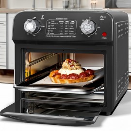 12L Large Capacity Full Automatic Visual Versatile Air Fryer Oven Oven 10-inch Pizza, Baked, Toast, Baked, Air-fried, Oil-free, Grilled Chicken, Cooking