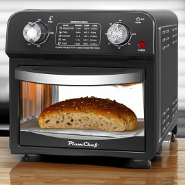 12L Large Capacity Full Automatic Visual Versatile Air Fryer Oven Oven 10-inch Pizza, Baked, Toast, Baked, Air-fried, Oil-free, Grilled Chicken, Cooking