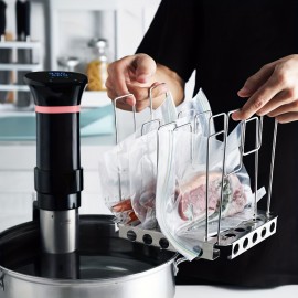 [Quiet Sous Vide] Ultra Quiet Sous Vide Cooker, 304 Stainless Steel, Low-Temperature Slow Cooker with Clip | Includes Recipe Booklet, Perfect for Steak, Home Dining, Parties & Gifts, Gift for Cooks, Sleek Black Cooker, Durable Kitchenware